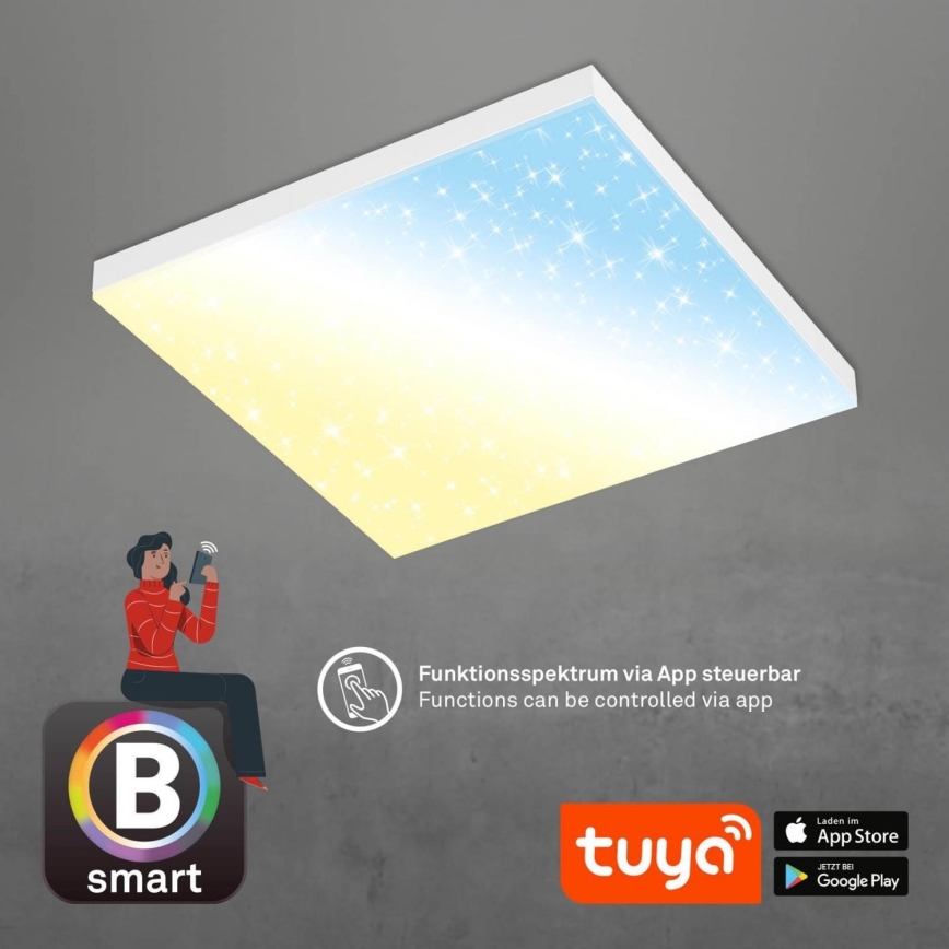 Brilo - LED Pritemdomas lubinis šviestuvas FRAMELESS LED/24W/230V 3000-6500K Wi-Fi Tuya + nuotolinio valdymo pultas