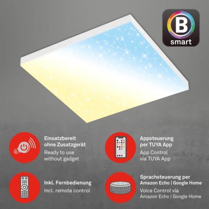 Brilo - LED Pritemdomas lubinis šviestuvas FRAMELESS LED/24W/230V 3000-6500K Wi-Fi Tuya + nuotolinio valdymo pultas