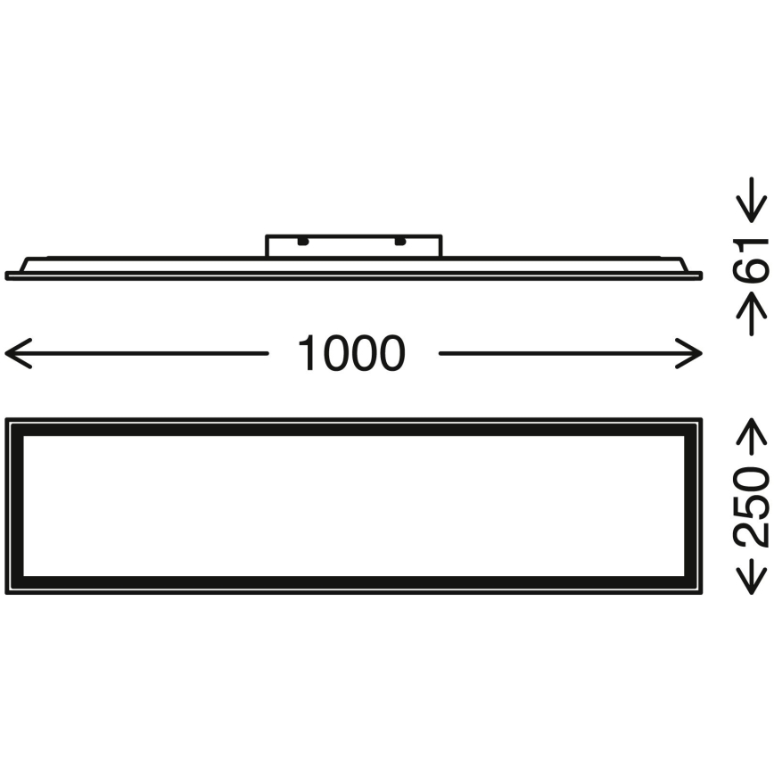 Brilo - LED Pritemdomas lubinis šviestuvas PIATTO LED/24W/230V 3000-6500K 100x25 cm + nuotolinio valdymo pultas