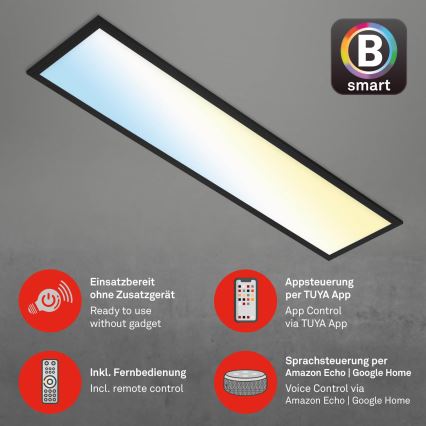 Brilo - LED Pritemdomas lubinis šviestuvas PIATTO LED/28W/230V 3000-6500K Wi-Fi Tuya + nuotolinio valdymo pultas