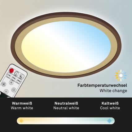 Brilo - LED Pritemdomas lubinis šviestuvas SLIM LED/22W/230V 2700-6500K + nuotolinio valdymo pultas