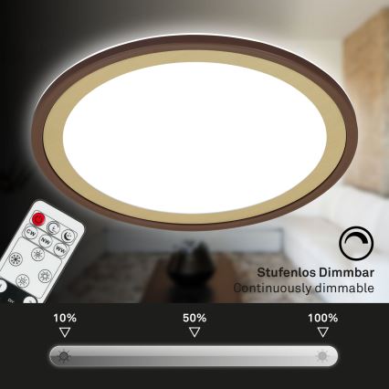 Brilo - LED Pritemdomas lubinis šviestuvas SLIM LED/22W/230V 2700-6500K + nuotolinio valdymo pultas