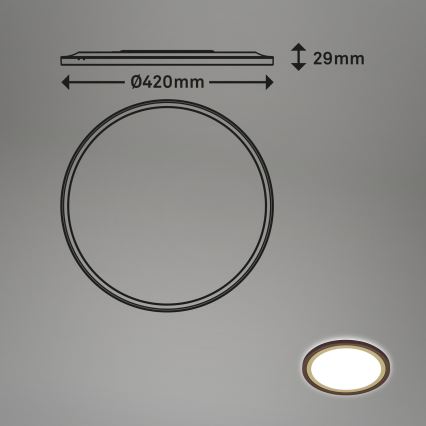 Brilo - LED Pritemdomas lubinis šviestuvas SLIM LED/22W/230V 2700-6500K + nuotolinio valdymo pultas