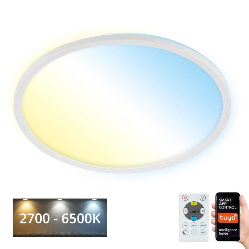 Brilo - LED Pritemdomas lubinis šviestuvas SLIM LED/22W/230V 2700-6500K Wi-Fi Tuya + nuotolinio valdymo pultas