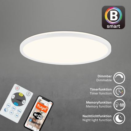 Brilo - LED Pritemdomas lubinis šviestuvas SLIM LED/22W/230V 2700-6500K Wi-Fi Tuya + nuotolinio valdymo pultas