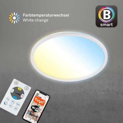 Brilo - LED Pritemdomas lubinis šviestuvas SLIM LED/22W/230V 2700-6500K Wi-Fi Tuya + nuotolinio valdymo pultas