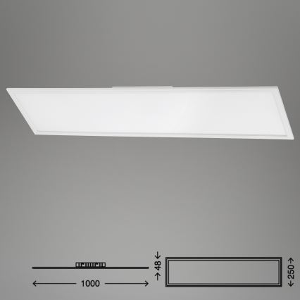 Brilo - LED Pritemdomas lubinis šviestuvas SLIM LED/24W/230V 3000-6500K 100x25 cm + nuotolinio valdymo pultas