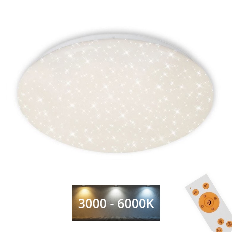 Brilo - LED Pritemdomas lubinis šviestuvas STARRY SKY LED/22W/230V 3000-6000K + nuotolinio valdymo pultas