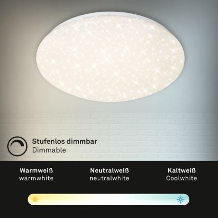 Brilo - LED Pritemdomas lubinis šviestuvas STARRY SKY LED/22W/230V 3000-6000K + nuotolinio valdymo pultas