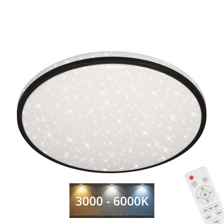 Brilo - LED Pritemdomas lubinis šviestuvas STARRY SKY LED/24W/230V 3000-6000K + nuotolinio valdymo pultas