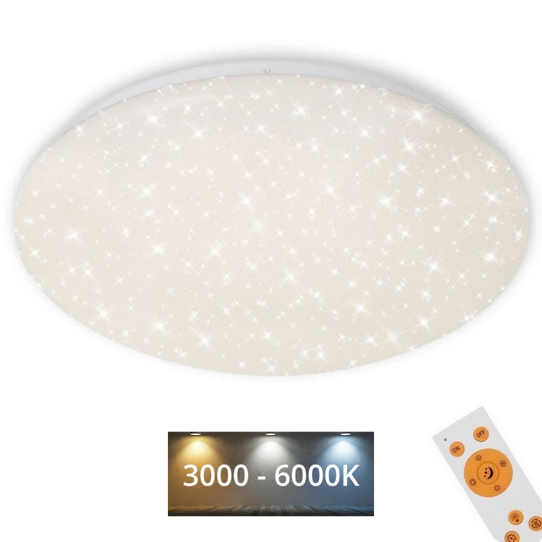 Brilo - LED Pritemdomas lubinis šviestuvas STARRY SKY LED/40W/230V 3000-6000K + nuotolinio valdymo pultas