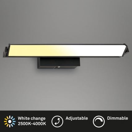 Brilo - LED pritemdomas sieninis šviestuvas LED/18W/230V 2700-4000K juoda