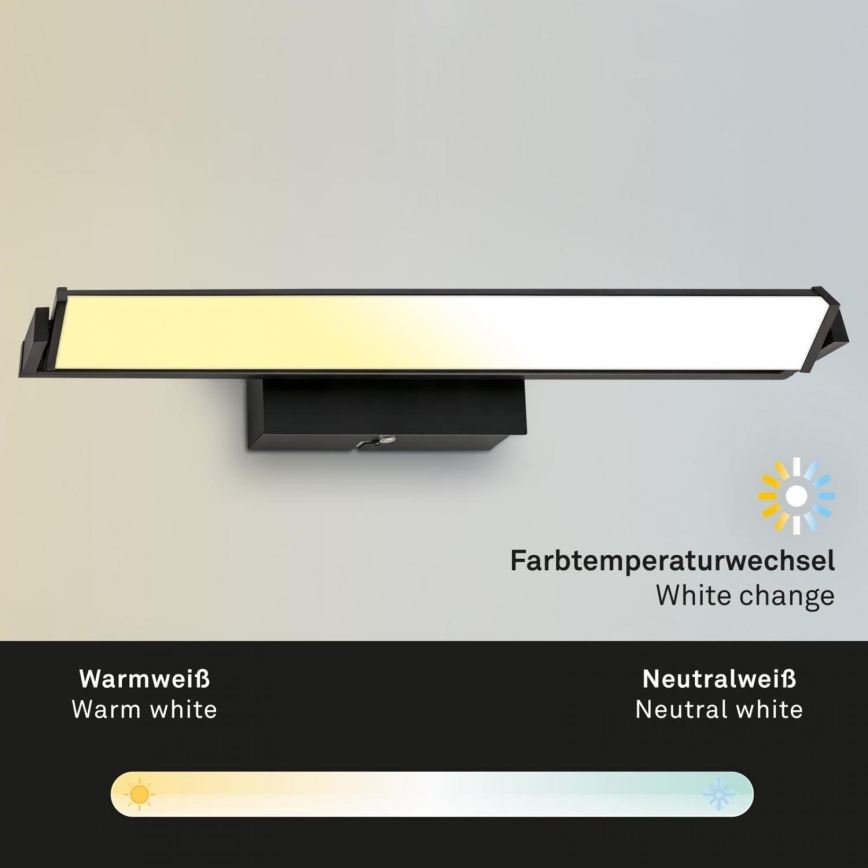 Brilo - LED pritemdomas sieninis šviestuvas LED/18W/230V 2700-4000K juoda