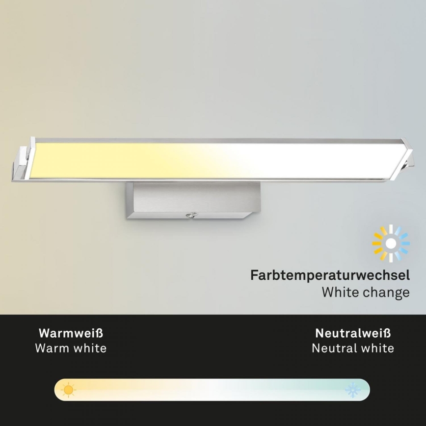 Brilo - LED pritemdomas sieninis šviestuvas LED/18W/230V 2700-4000K sidabras