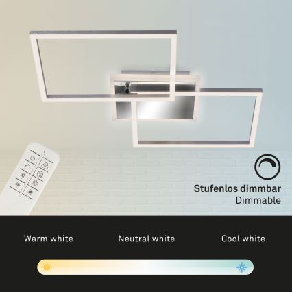 Brilo - LED Pritemdomas tvirtinamas sietynas FRAME 2xLED/20W/230V 2700-6500K + nuotolinio valdymo pultas