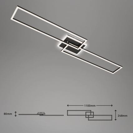 Brilo - LED Pritemdomas tvirtinamas sietynas FRAME 2xLED/20W/230V 2700-6500K + nuotolinio valdymo pultas