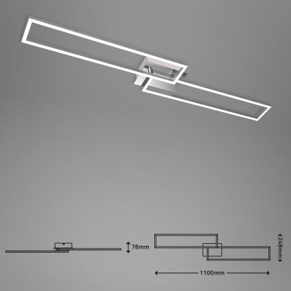 Brilo - LED Pritemdomas tvirtinamas sietynas FRAME 2xLED/20W/230V 2700-5000K + nuotolinio valdymo pultas