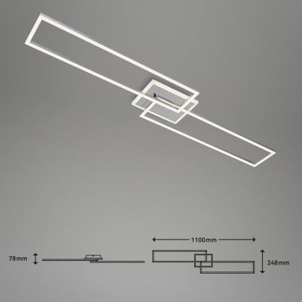 Brilo - LED Pritemdomas tvirtinamas sietynas FRAME 2xLED/20W/230V 2700-6500K Wi-Fi Tuya + nuotolinio valdymo pultas