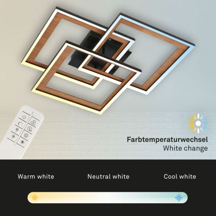 Brilo - LED Pritemdomas tvirtinamas sietynas FRAME LED/45W/230V 2700-6500K + nuotolinio valdymo pultas