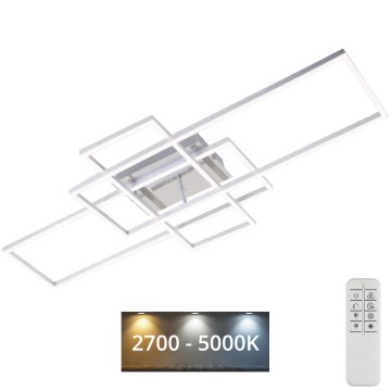 Brilo - LED Pritemdomas tvirtinamas sietynas FRAME LED/51W/230V 2700-5000K matinis chromas + nuotolinio valdymo pultas