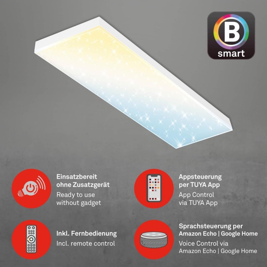Brilo - LED Reguliuojama ant pagrindo montuojama panelė FRAMELESS LED/28W/230V 3000-6500K Wi-Fi Tuya + nuotolinio valdymo pultas