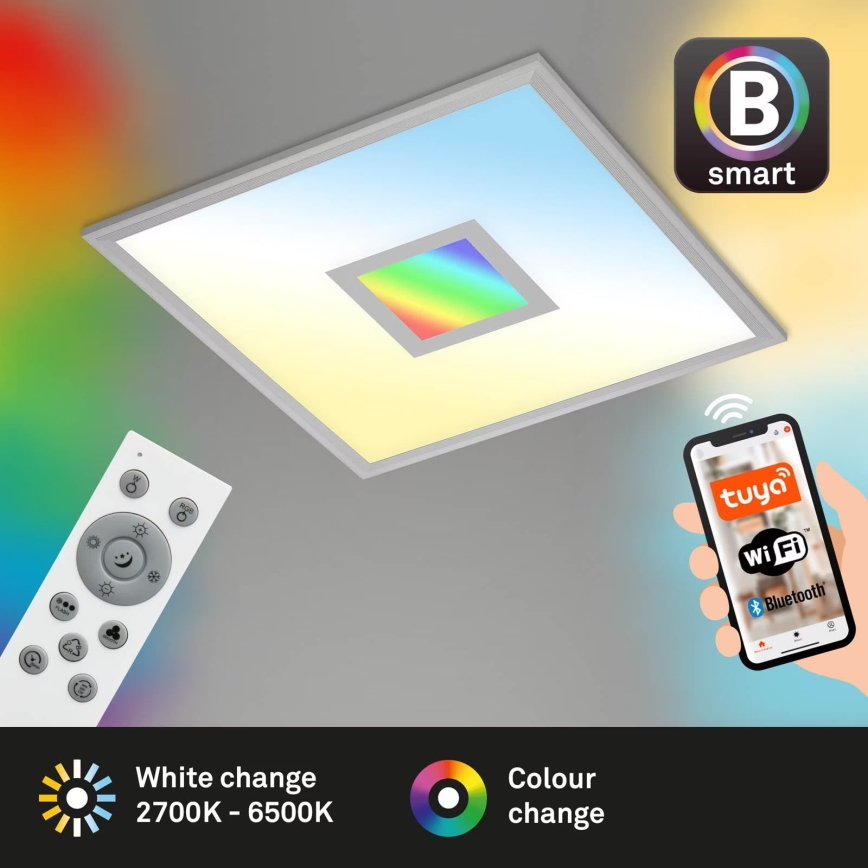 Brilo - LED RGB pritemdomas lubinis šviestuvas CENTRO LED/24W/230V 2700-6500K Wi-Fi Tuya + nuotolinio valdymo pultas