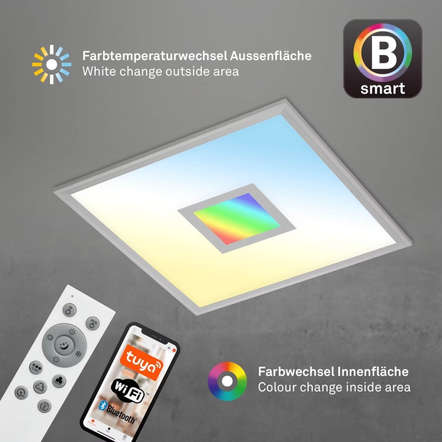 Brilo - LED RGB pritemdomas lubinis šviestuvas CENTRO LED/24W/230V 2700-6500K Wi-Fi Tuya + nuotolinio valdymo pultas
