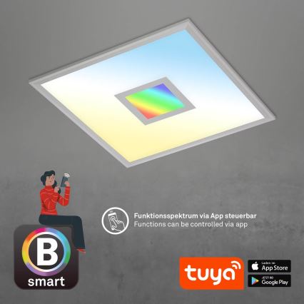 Brilo - LED RGB pritemdomas lubinis šviestuvas CENTRO LED/24W/230V 2700-6500K Wi-Fi Tuya + nuotolinio valdymo pultas