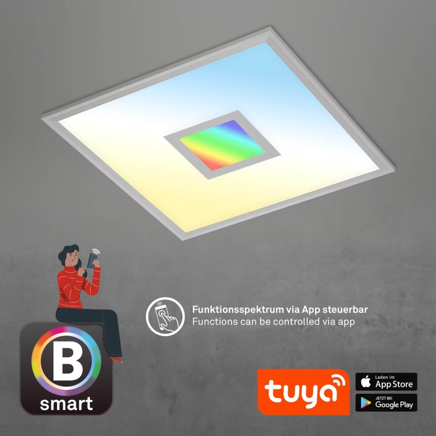 Brilo - LED RGB pritemdomas lubinis šviestuvas CENTRO LED/24W/230V 2700-6500K Wi-Fi Tuya + nuotolinio valdymo pultas