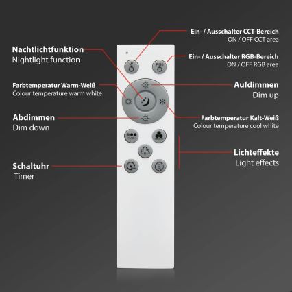 Brilo - LED RGB pritemdomas lubinis šviestuvas CENTRO LED/24W/230V 2700-6500K Wi-Fi Tuya + nuotolinio valdymo pultas