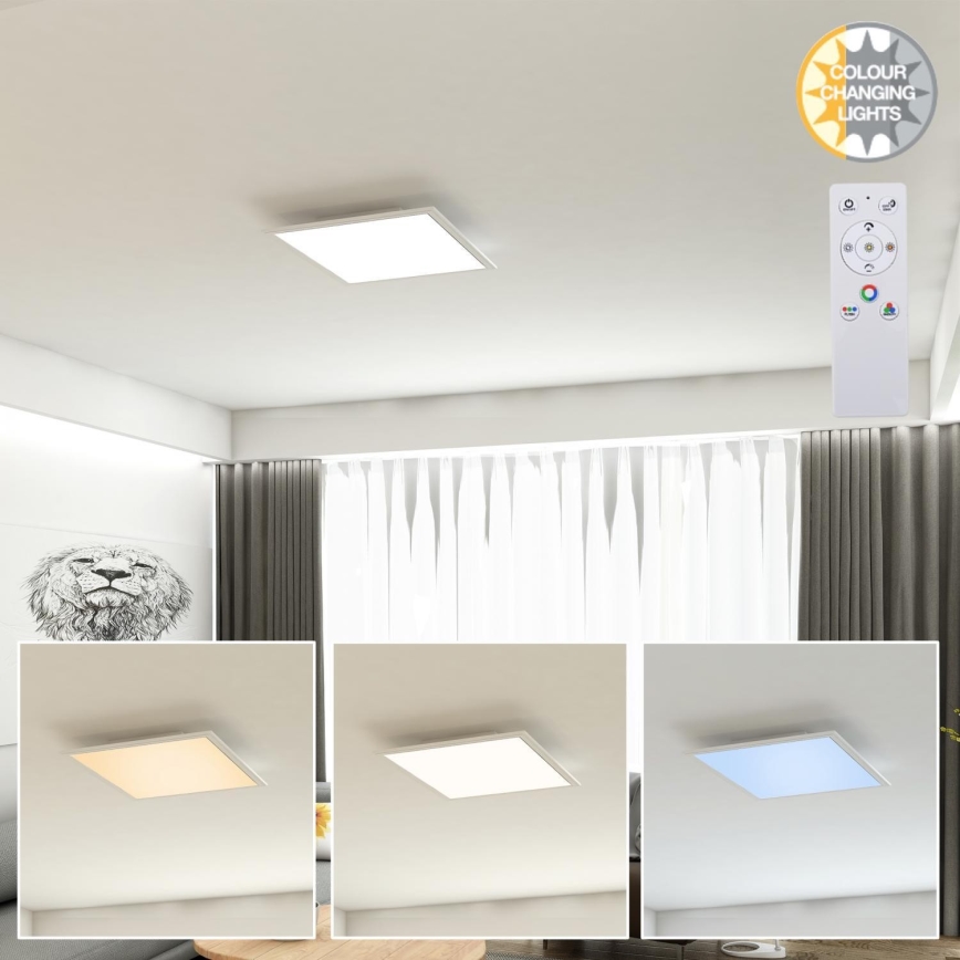 Brilo - LED RGB pritemdomas lubinis šviestuvas COLOUR LED/15W/230V 3000-6500K + nuotolinio valdymo pultas