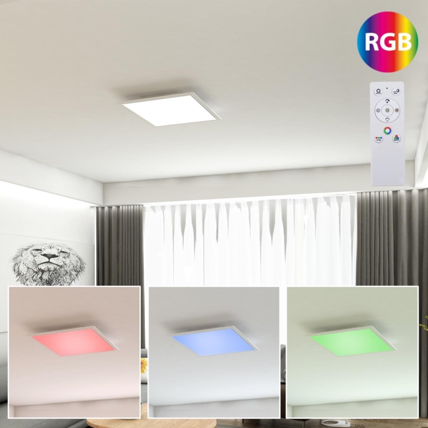 Brilo - LED RGB pritemdomas lubinis šviestuvas COLOUR LED/15W/230V 3000-6500K + nuotolinio valdymo pultas