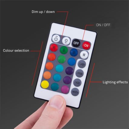 Brilo - LED RGB Reguliuojama juostelė 6,6m LED/6W/USB + nuotolinio valdymo pultas