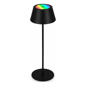 Brilo - LED RGB reguliuojamo ryškumo įkraunamas jutiklinis lauko stalinis šviestuvas KIKI LED/2,6W/5V IP44 2600 mAh juodas