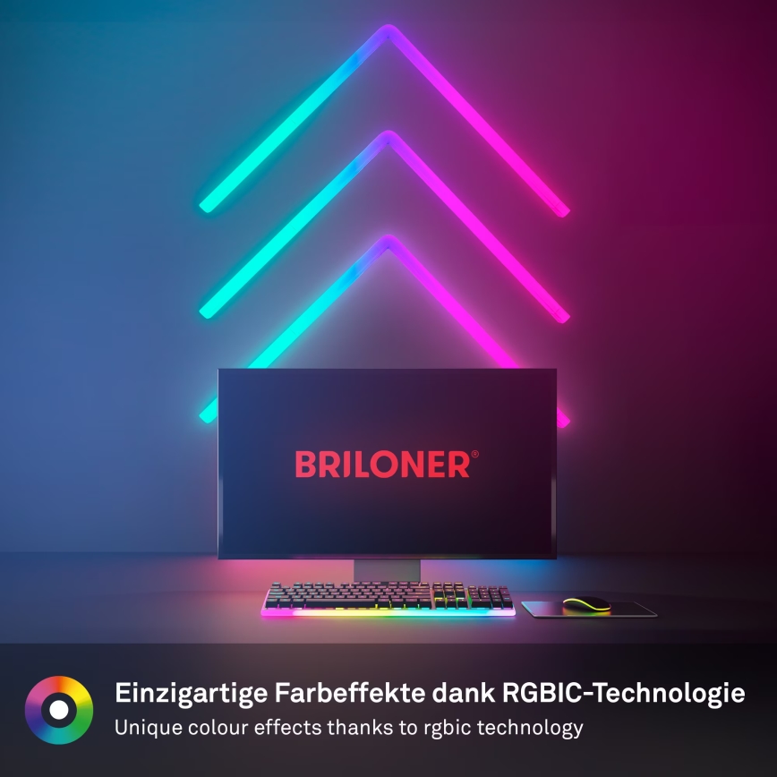 Brilo - LED RGBIC Pritemdomas šviestuvas bėgis Išmanus LED/24W/230V Wi-Fi Tuya