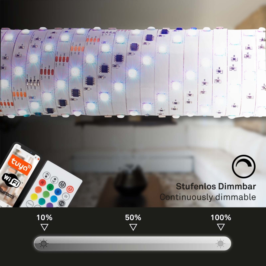 Brilo - LED RGBW reguliuojama juosta MUSIC 6,65 m LED/18W/230V Wi-Fi Tuya + nuotolinis valdymas