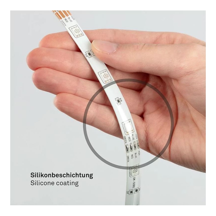 Brilo - LED RGBW Reguliuojama juostelė 6,5m LED/22W/230V + nuotolinio valdymo pultas