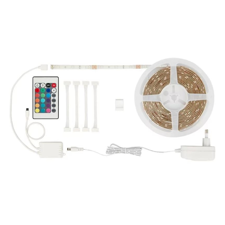 Brilo - LED RGBW Reguliuojama juostelė 6,5m LED/22W/230V + nuotolinio valdymo pultas