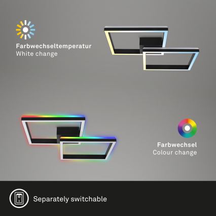 Brilo - LED RGBW Tvirtinamas pritemdomas sietynas FRAME 2xLED/17W/230V 2700-6500K + nuotolinio valdymo pultas