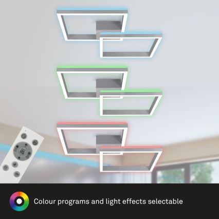 Brilo - LED RGBW Tvirtinamas pritemdomas sietynas FRAME 2xLED/17W/230V 2700-6500K + nuotolinio valdymo pultas
