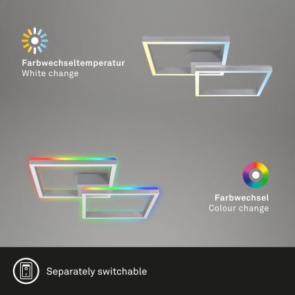 Brilo - LED RGBW Tvirtinamas pritemdomas sietynas FRAME 2xLED/17W/230V 2700-6500K + nuotolinio valdymo pultas