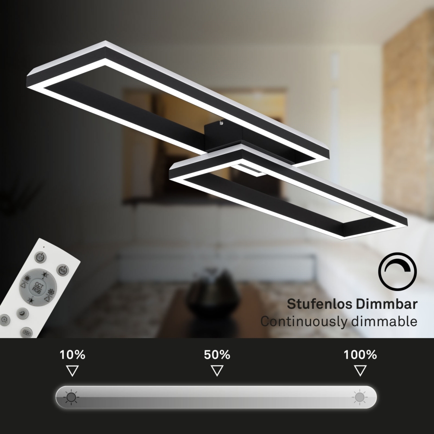 Brilo - LED RGBW Tvirtinamas pritemdomas sietynas FRAME 2xLED/21W/230V 2700-6500K + nuotolinio valdymo pultas