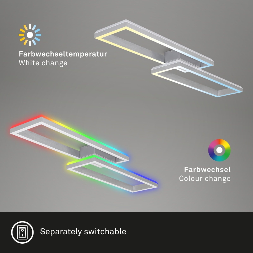 Brilo - LED RGBW Tvirtinamas pritemdomas sietynas FRAME 2xLED/21W/230V 2700-6500K + nuotolinio valdymo pultas