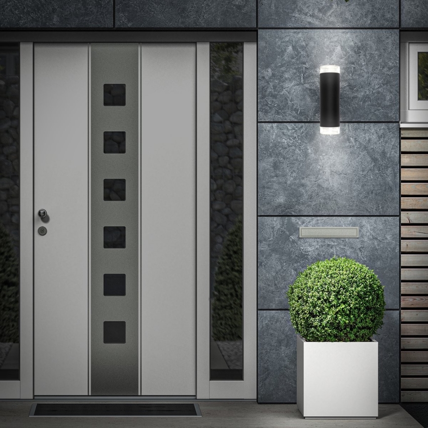 Brilo - LED sieninis lauko šviestuvas 2xGU10/4,7W/230V IP44 4000K juoda