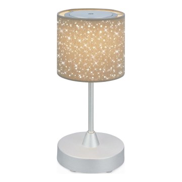 Brilo - LED šviesos reguliavimas rechargeable lauko Stalinis šviestuvas LOLE LED/3W/5V IP44 sidabras/smėlio spalva
