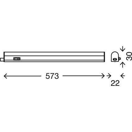 Brilo - LED šviestuvas po spintelėmis LED/8W/230V 4000K 58,5 cm