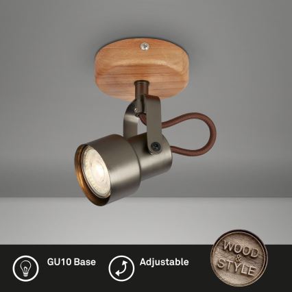 Brilo - LED taškinis šviestuvas TAHUN 1xGU10/5W/230V ruda