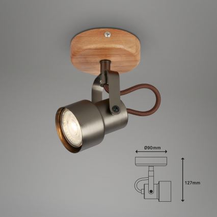 Brilo - LED taškinis šviestuvas TAHUN 1xGU10/5W/230V ruda