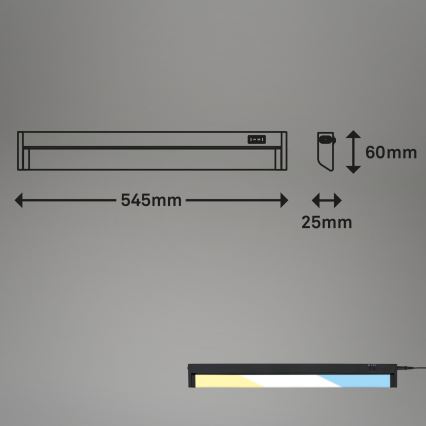 Brilo - LED virtuvės šviestuvas, kabinamas po spintele LED/6,5W/230V 2700/4000/6500K