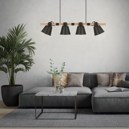 Brilo - Pakabinamas sietynas TALLE 4xE27/40W/230V kaučiukas
